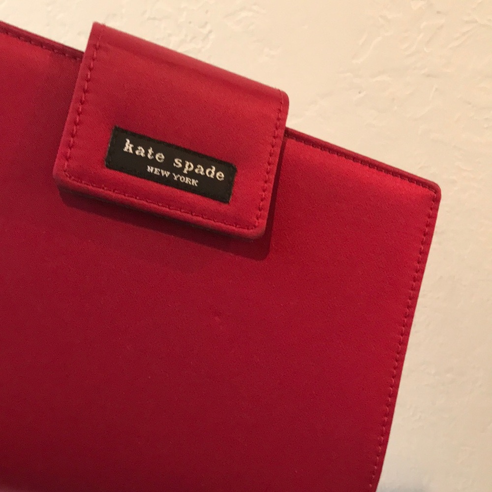 RARE Vintage Kate Spade Red Nylon Agenda Personal Planner Mini Binder - Picture 3 of 11